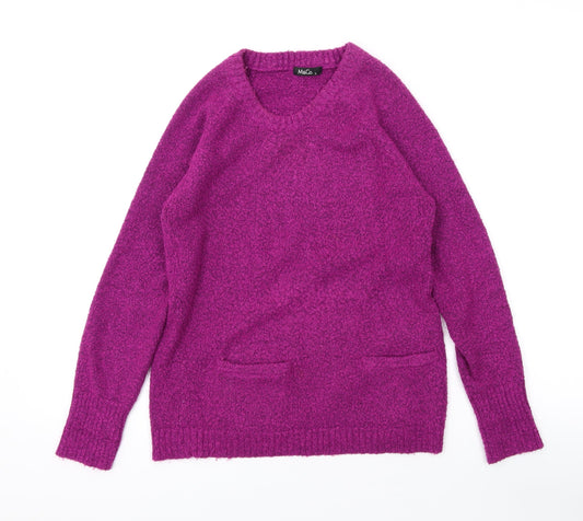 Womens UK Size S M&Co Purple Pullover Jumper