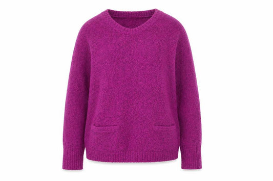 Womens UK Size S M&Co Purple Pullover Jumper