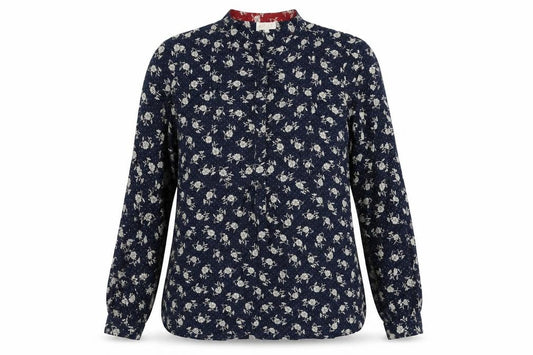 Womens UK Size 10 EAST Blue Basic Button-Up