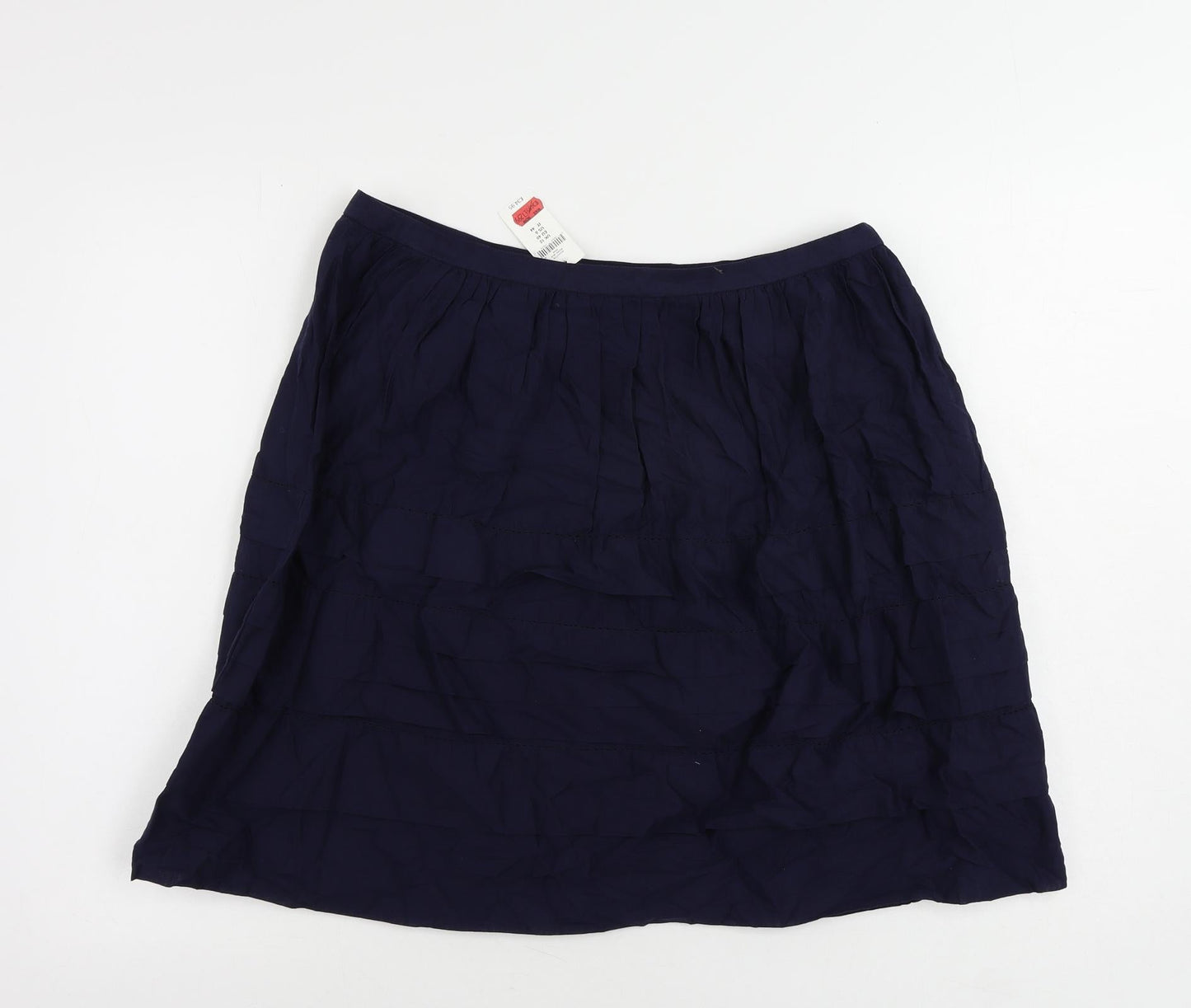 Gap Womens Blue Cotton A-Line Skirt Size 12 Zip - Lined