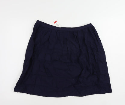 Gap Womens Blue Cotton A-Line Skirt Size 12 Zip - Lined