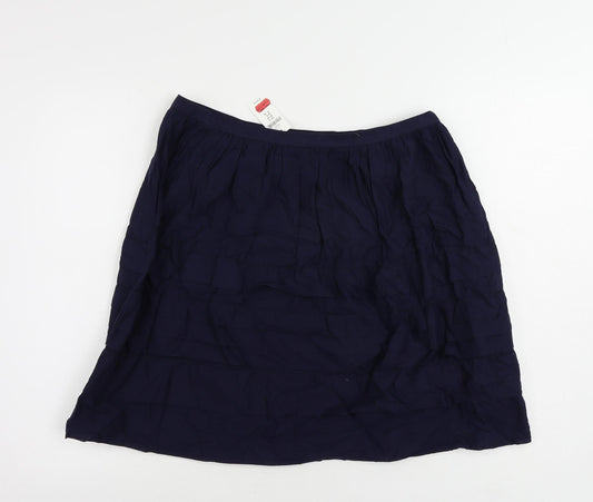 Gap Womens Blue Cotton A-Line Skirt Size 12 Zip - Lined