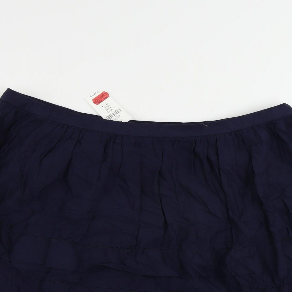 Gap Womens Blue Cotton A-Line Skirt Size 12 Zip - Lined