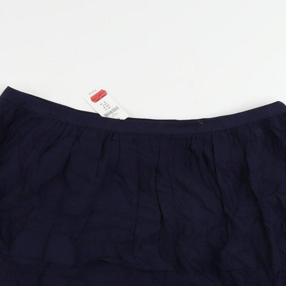 Gap Womens Blue Cotton A-Line Skirt Size 12 Zip - Lined