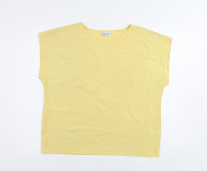 Womens UK Size 16 BHS Yellow Basic Blouse