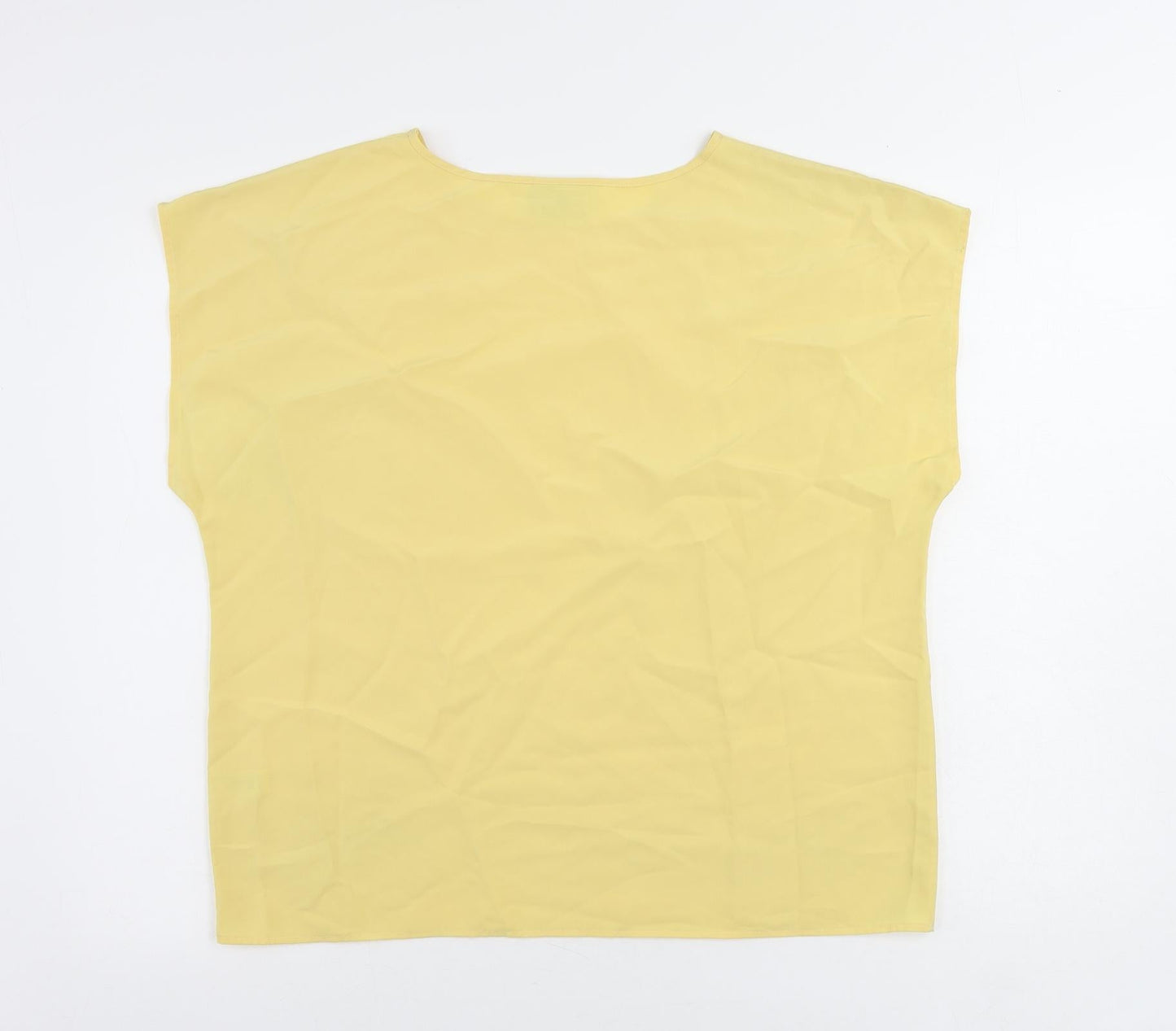 Womens UK Size 16 BHS Yellow Basic Blouse