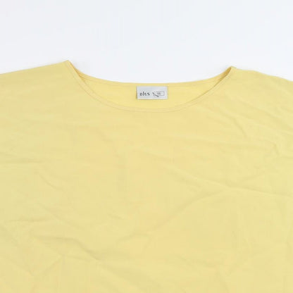 Womens UK Size 16 BHS Yellow Basic Blouse