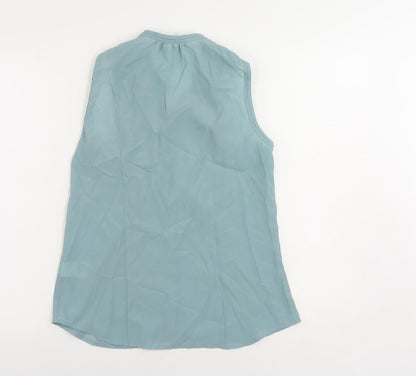 Womens UK Size 12 H&M Green Basic Button-Up