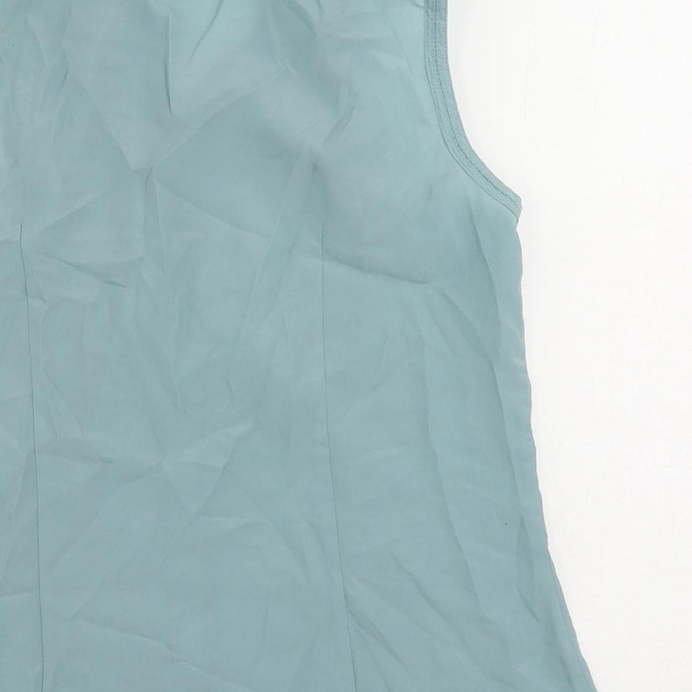 Womens UK Size 12 H&M Green Basic Button-Up