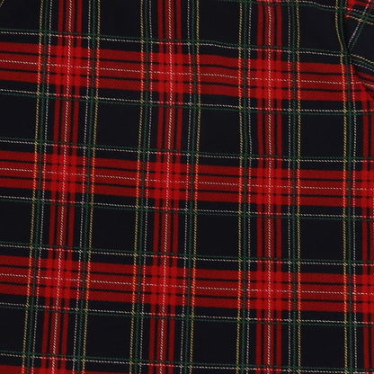 Cameo Rose Womens Red Plaid Polyester Basic Blouse Size 8 Round Neck - Scalloped