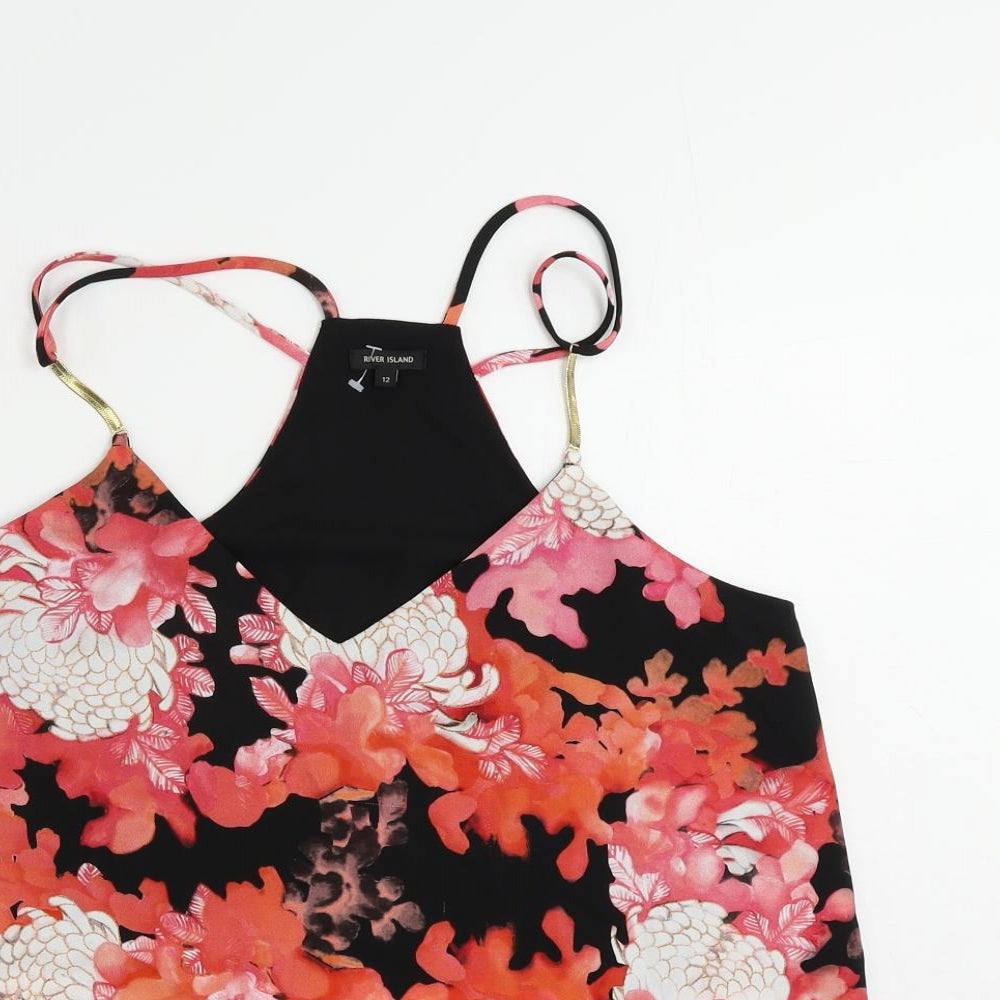 Womens UK Size 12 River Island Red Camisole Tank