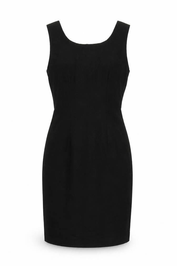 Warehouse Womens Black Polyester Pencil Dress Size 10 Scoop Neck Zip