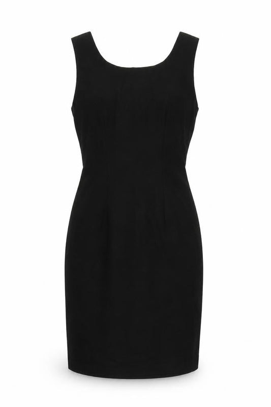 Warehouse Womens Black Polyester Pencil Dress Size 10 Scoop Neck Zip