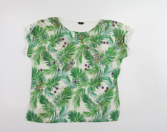 Womens UK Size 14 M&Co White Basic Blouse