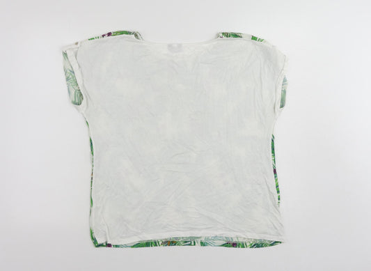 Womens UK Size 14 M&Co White Basic Blouse
