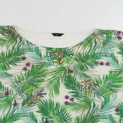 Womens UK Size 14 M&Co White Basic Blouse
