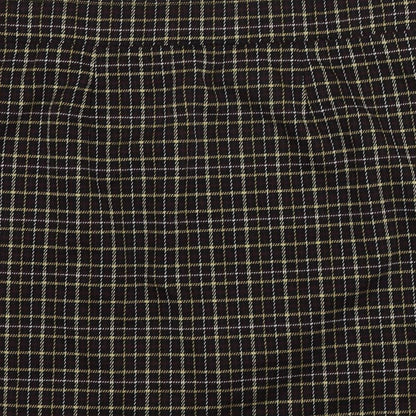 LOFT Womens Black Check Polyester Mini Skirt Size S - Elastic Waist Pockets