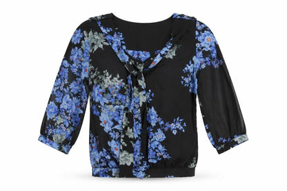 Womens UK Size 10 Therapy Black Basic Blouse