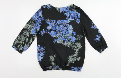 Womens UK Size 10 Therapy Black Basic Blouse
