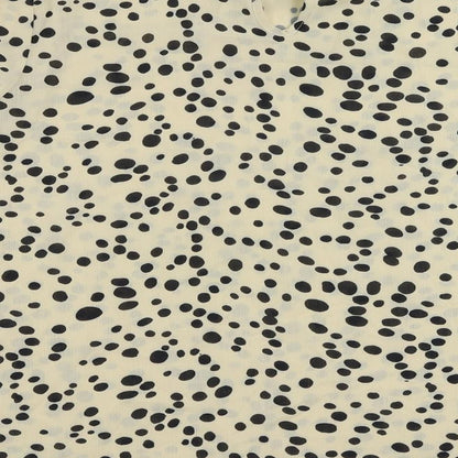 Pretty Lavish Womens Beige Animal Print Polyester Basic Blouse Size S Mock Neck - Size S-M