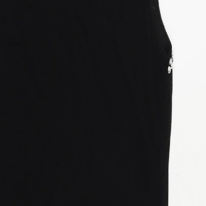 Select Womens Black Polyester Shift Size L Boat Neck Pullover - Embellished