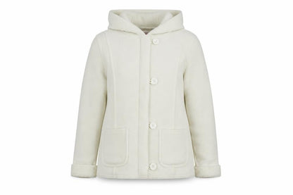Falmer Heritage Womens White Jacket Size 12 Button - Hooded