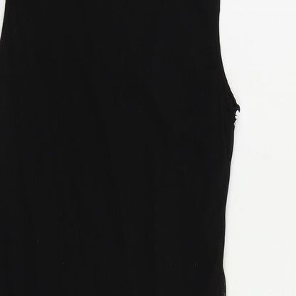 Club L Womens Black Polyester Shift Size S Boat Neck Pullover - Embellished