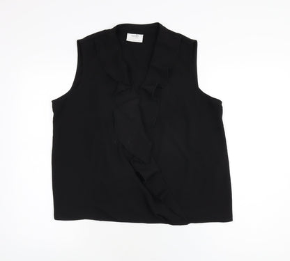 Womens UK Size 16 Wallis Black Basic T-Shirt
