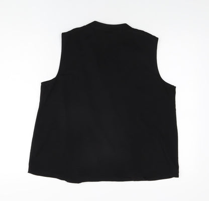 Womens UK Size 16 Wallis Black Basic T-Shirt