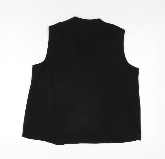 Womens UK Size 16 Wallis Black Basic T-Shirt