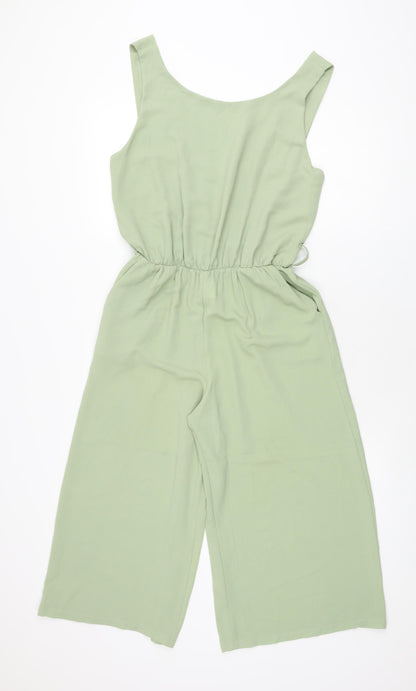 Boohoo Womens Green Polyester Jumpsuit One-Piece Size 10 L20 in Pullover