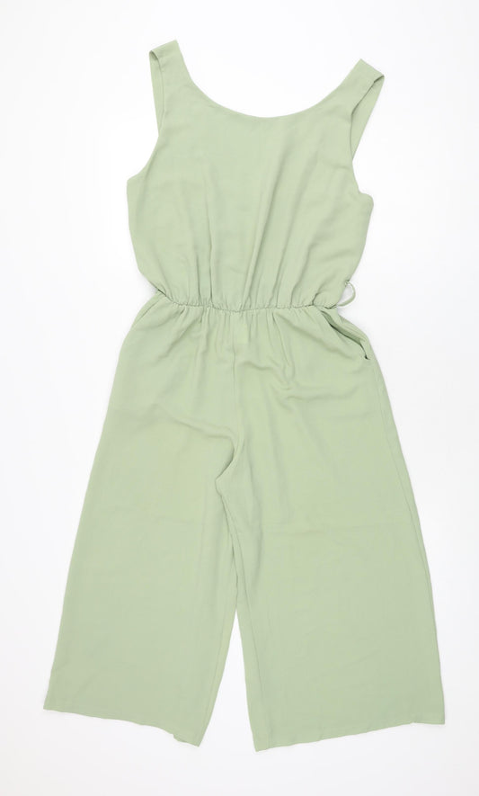 Boohoo Womens Green Polyester Jumpsuit One-Piece Size 10 L20 in Pullover