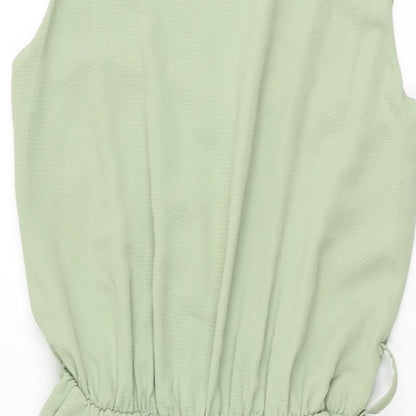 Boohoo Womens Green Polyester Jumpsuit One-Piece Size 10 L20 in Pullover