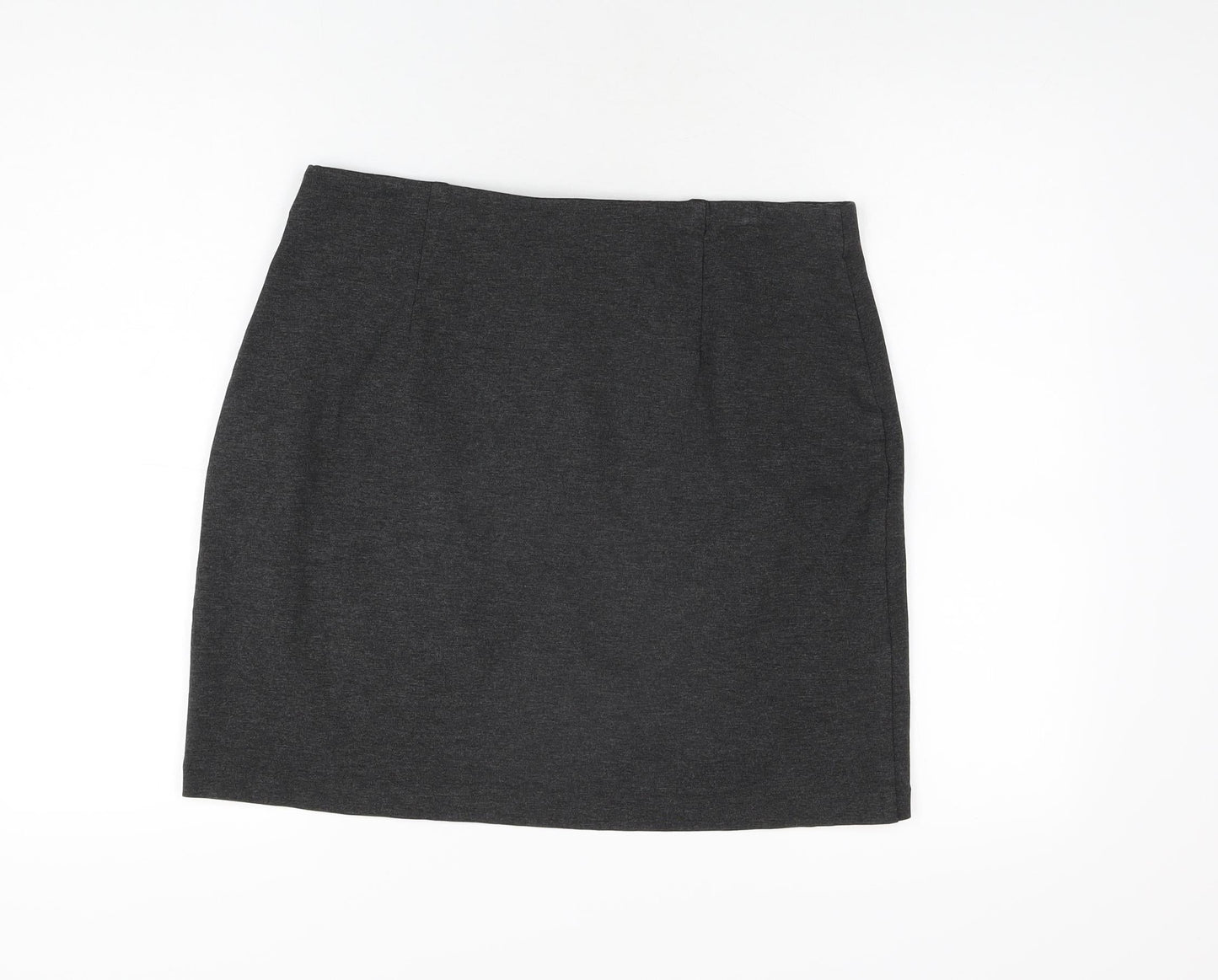 Marks and Spencer Womens Grey Viscose A-Line Skirt Size 14