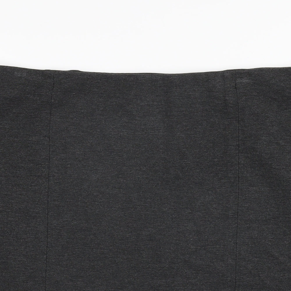 Marks and Spencer Womens Grey Viscose A-Line Skirt Size 14