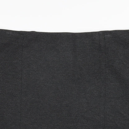 Marks and Spencer Womens Grey Viscose A-Line Skirt Size 14