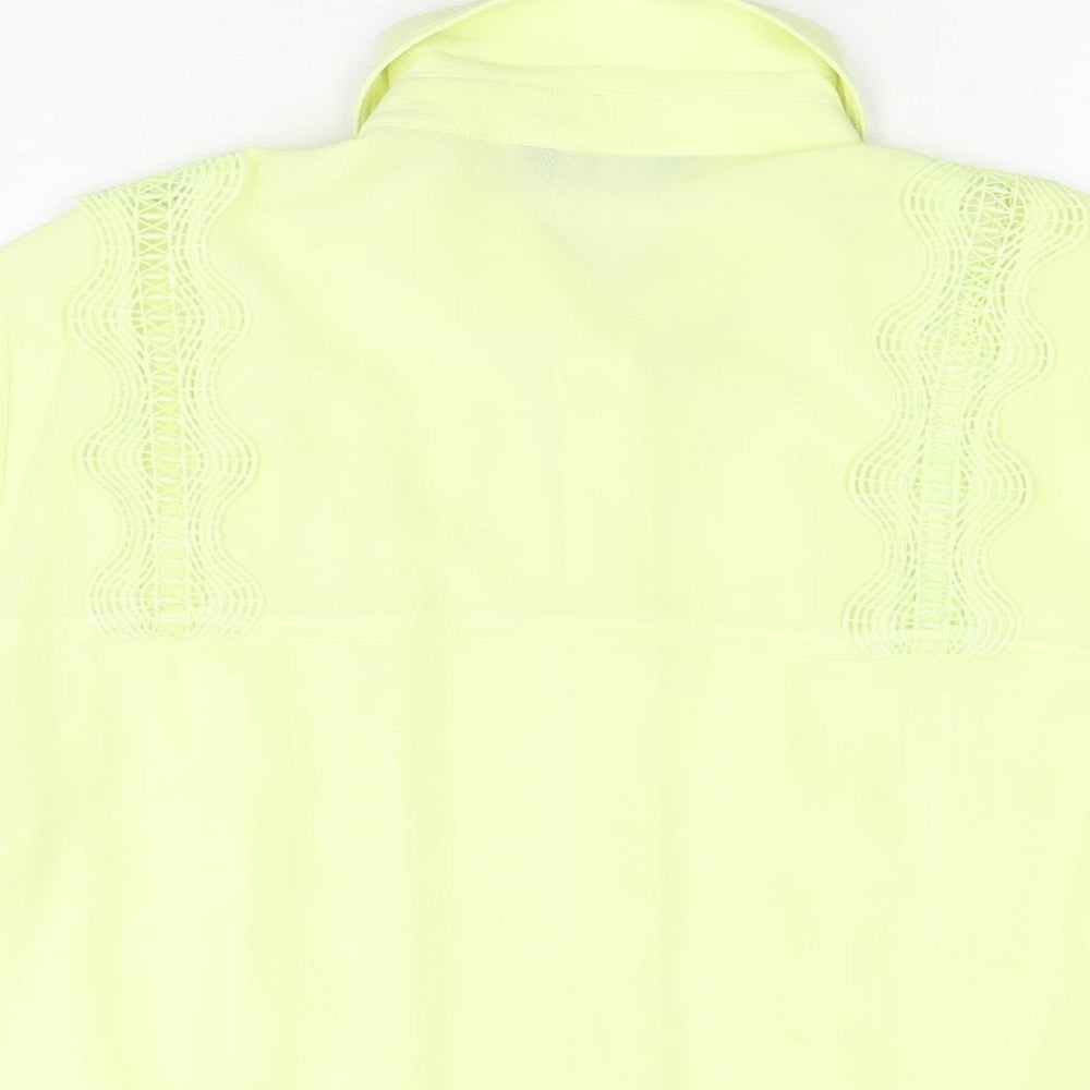 Womens UK Size 12 Marks and Spencer Yellow Basic Button-Up