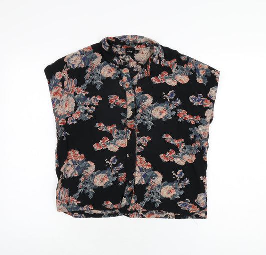 Womens UK Size 6 ASOS Black Basic Button-Up