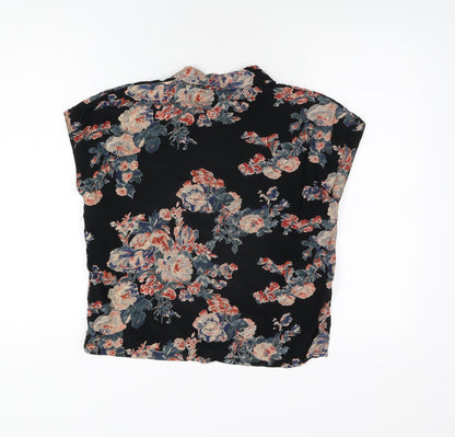 Womens UK Size 6 ASOS Black Basic Button-Up