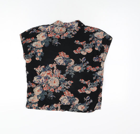 Womens UK Size 6 ASOS Black Basic Button-Up