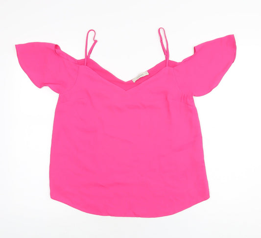Womens UK Size 12 Oasis Pink Basic Blouse