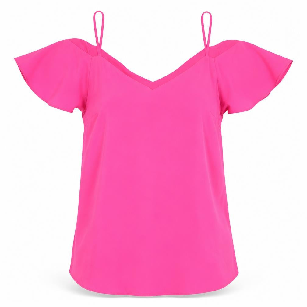 Womens UK Size 12 Oasis Pink Basic Blouse