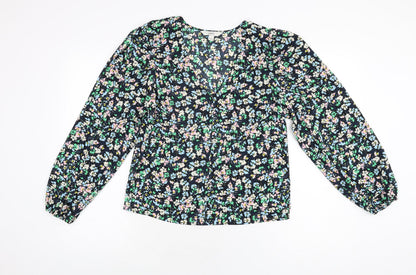 Womens UK Size 8 Marks and Spencer Blue Basic Blouse