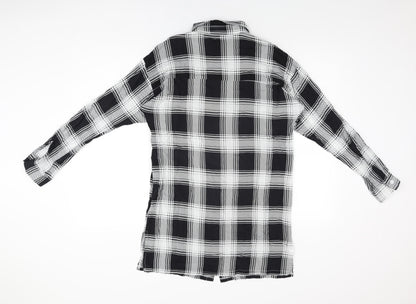 Womens UK Size 6 PRETTYLITTLETHING Black Basic Button-Up