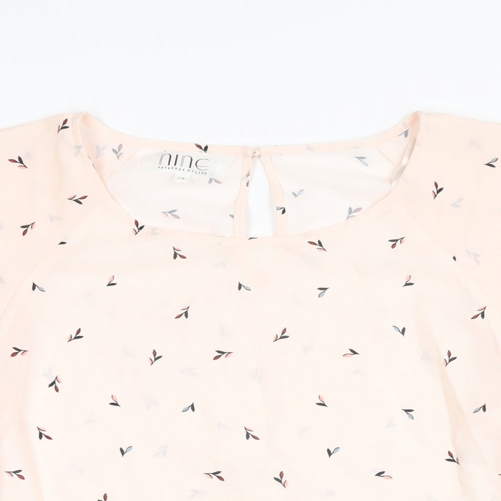 Womens UK Size 14 Nine Pink Basic Blouse