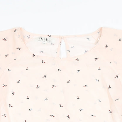 Womens UK Size 14 Nine Pink Basic Blouse