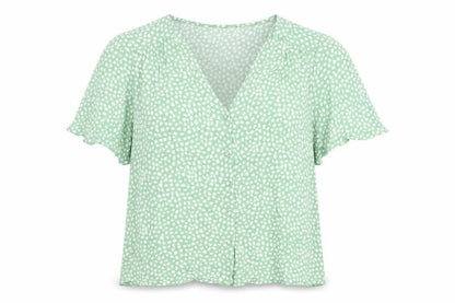 Womens UK Size 14 New Look Green Basic Button-Up