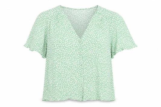 Womens UK Size 14 New Look Green Basic Button-Up