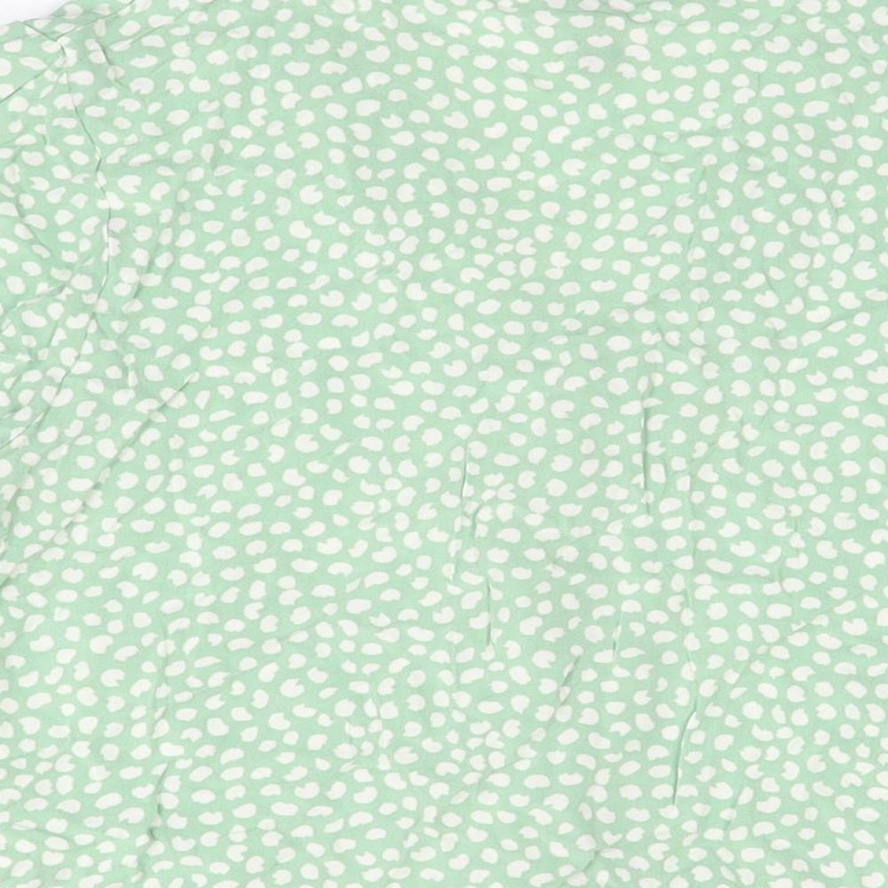 Womens UK Size 14 New Look Green Basic Button-Up