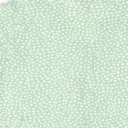 Womens UK Size 14 New Look Green Basic Button-Up